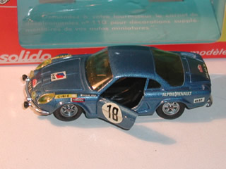 Miniature Solido 181 - Alpine Rallye 1600 - Echelle 1:43 - Occasion